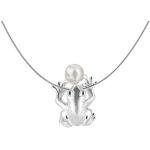 Silberne Drachenfels Design Froschkönig Tieranhänger mit Tiermotiv poliert aus Silber für Damen 