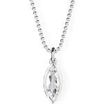 Silberne Elegante Drachenfels Design Kettenanhänger mit Meer-Motiv mit Bergkristall für Damen 