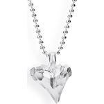 Silberne Motiv Drachenfels Design Herzanhänger für Damen 