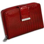SilberDream DrachenLeder Damen Frauen Brieftasche Geldbörse rot Leder 9x3x12cm OPJ711R Leder Portemonnaie
