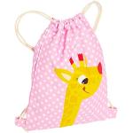 Draeger Rucksack für Kinder, Giraffe, Stofftasche, 100% Baumwolle, ideal zum Aufbewahren von Spielzeug oder Snacks