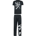Schwarze Dragon Ball Vegeta Pyjamas lang aus Jersey für Herren Größe XS 