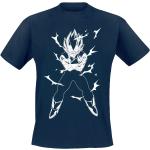 Dunkelblaue Dragon Ball Vegeta Rundhals-Ausschnitt T-Shirts für Herren Größe M 