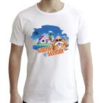 Weiße Dragon Ball Muten Roshi T-Shirts mit Tiermotiv aus Baumwolle für Herren Größe XS 