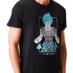 Schwarze Dragon Ball Vegeta T-Shirts aus Baumwolle Größe M 