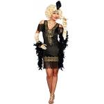 Schwarze Dreamgirl Charleston-Kostüme & 20er Jahre Kostüme für Damen Größe L 