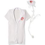 Reduzierte Weiße Dreamgirl Krankenschwester-Kostüme aus Mesh für Damen Einheitsgröße 