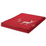 Reduzierte Rote Bestickte DREAMS Weihnachtstischdecken mit Hirsch-Motiv aus Polyester maschinenwaschbar 