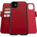 Rote Vegane iPhone 11 Hüllen Art: Flip Cases mit Bildern aus Kunstleder mit RFID-Schutz für Herren 