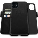 Schwarze Vegane iPhone 11 Hüllen Art: Flip Cases mit Bildern aus Leder mit RFID-Schutz für Herren 