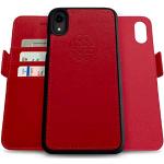 Dreem Fibonacci 2in1 Handyhülle Flipcase für iPhone XR | Magnetisches iPhone Case | TPU Etui Lederhülle Schutzhülle, RFID Schutz, Veganes Kunstleder, Geschenkbox | Rot