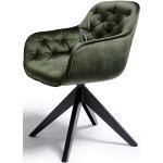 Dunkelgrüne Gesteppte Moderne Franco Möbel Bürostühle & Schreibtischstühle aus Samt mit Armlehne Breite 50-100cm, Höhe 50-100cm, Tiefe 50-100cm 