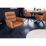 Braune Retro Riess Ambiente Designer Stühle aus Leder mit Armlehne Breite 50-100cm, Höhe 50-100cm, Tiefe 50-100cm 