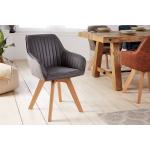 Reduzierte Graue Retro Riess Ambiente Designer Stühle aus Massivholz mit Armlehne Breite 50-100cm, Höhe 50-100cm, Tiefe 50-100cm 