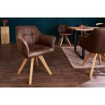 Braune Antike Riess Ambiente Designer Stühle aus Massivholz mit Armlehne Breite 50-100cm, Höhe 50-100cm, Tiefe 50-100cm 