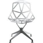 Weiße Magis Chair One Drehsessel lackiert aus Metall Höhe 50-100cm, Tiefe 50-100cm 