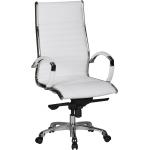 Weiße Fun-Möbel Ergonomische Bürostühle & orthopädische Bürostühle  aus Leder mit Armlehne 