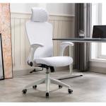 Reduzierte Weiße Ergonomische Bürostühle & orthopädische Bürostühle  aus Holz gepolstert Breite 50-100cm, Höhe 50-100cm 