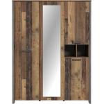 Reduzierte Schwarze Kleiderschränke mit Spiegel aus Holz Breite 50-100cm, Höhe 150-200cm 