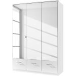 Weiße Wimex Kleiderschränke mit Spiegel aus Holz Breite 100-150cm, Höhe 150-200cm, Tiefe 50-100cm 