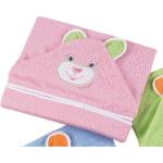 Pinke Bestickte Kinderbademäntel aus Baumwolle 