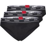 Schwarze HUGO BOSS HUGO Bio Damenslips & Damenpanties aus Baumwolle Größe XS 3-teilig 
