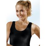 Schwarze bader Oeko-Tex Feinripp-Unterhemden aus Baumwolle für Damen Größe XL Große Größen 3-teilig 