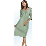 Grüne 3/4-ärmelige Elegante bader Damennachthemden aus Baumwolle Größe XL - versandkostenfrei 