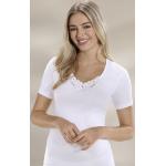 Weiße bader Bio Feinripp-Unterhemden aus Baumwolle für Damen Größe XL 3-teilig 