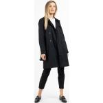 Reduzierte Schwarze Business DreiMaster Trenchcoats mit Schnalle aus Baumwollmischung für Damen Größe XS 