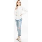 Reduzierte Weiße Langärmelige DreiMaster Festliche Blusen aus Baumwolle für Damen Größe XS 