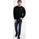 Reduzierte Schwarze Unifarbene Maritime DreiMaster Rundhals-Ausschnitt Herrensweatshirts aus Baumwollmischung Größe XL 