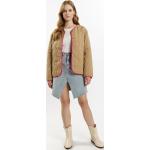 Taupefarbene Gesteppte Vintage Baumwolljacken aus Baumwolle für Damen Größe S für den für den Sommer 