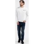 Reduzierte Weiße Unifarbene Maritime DreiMaster Rundhals-Ausschnitt Herrensweatshirts aus Baumwollmischung Größe XXL 