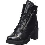 Schwarze Vintage DreiMaster Vintage Stiefeletten & Boots mit Nieten mit Nieten mit Reißverschluss aus Leder für Damen Größe 41 