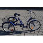 Dreirad für Erwachsene Seniorendreirad Therapiedreirad mit Elektroantrieb blau