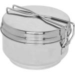 Silberne Helikon-Tex Runde Kochtopf-Sets 1l 13 cm aus Edelstahl 3-teilig 