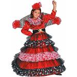 Schwarze Spanierin-Kostüme aus Polyester für Kinder 