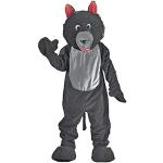 Schwarze Wolf-Kostüme aus Mesh Einheitsgröße 