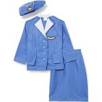 Blaue Stewardessenkostüme für Kinder 