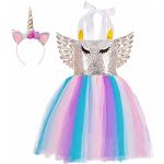Silberne Blumenmuster Midi Prinzessin-Kostüme mit Glitzer für Kinder 