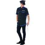 Dunkelblaue Polizei-Kostüme aus Polyester für Herren Größe L 
