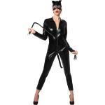 Schwarze Katzenkostüme aus Kunstleder für Damen Größe S 