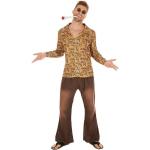 Braune Hippie-Kostüme & 60er Jahre Kostüme aus Polyester für Herren Größe XXL 