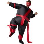 Schwarze Ninja-Kostüme aus Polyester für Herren Einheitsgröße 