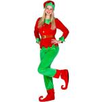 Rote Weihnachtself-Kostüme & Weihnachtswichtel-Kostüme aus Polyester für Damen Größe XXL 