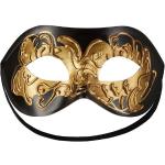 Schwarze Venezianische Masken aus Polyester für Herren 