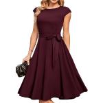 Burgundfarbene Elegante Dresstells Mini Kurze Abendkleider Handwäsche für Damen Größe M zum Abschlussball 