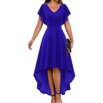 Royalblaue Elegante Dresstells Herzförmige Abiballkleider & Abschlussballkleider aus Nylon enganliegend für Damen Größe XL für den für den Sommer 