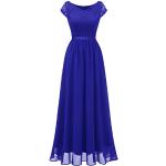 Royalblaue Dresstells Maxi V-Ausschnitt Lange Abendkleider aus Chiffon maschinenwaschbar für Damen Übergrößen zum Abschlussball für den für den Frühling 
